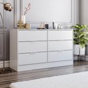 Ver imagem 1 de Cômoda Kappesberg 6 Gavetas Branco Brilho