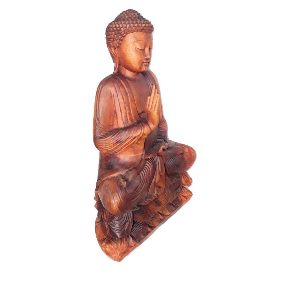 Buda Feito de Madeira 70 Cm Loja da Índia Decorar Zen - 5