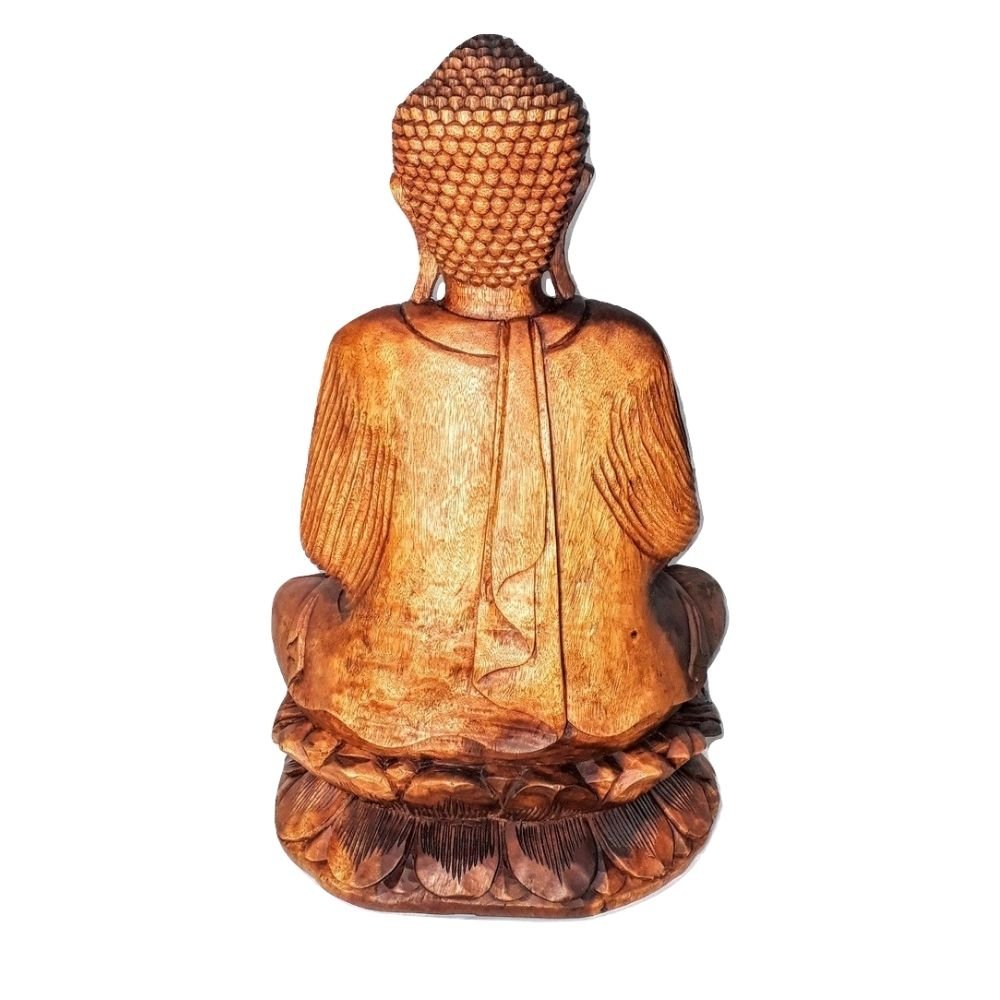 Buda Feito de Madeira 70 Cm Loja da Índia Decorar Zen - 4