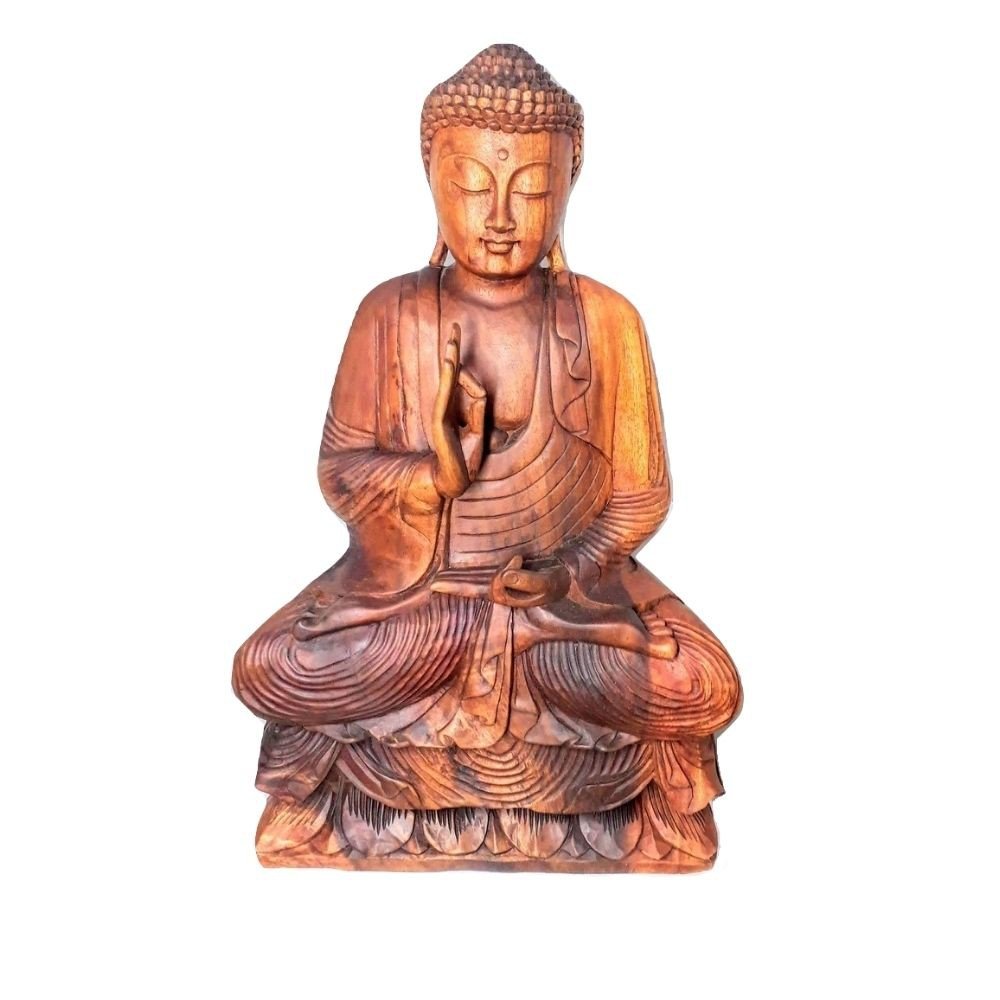 Buda Feito de Madeira 70 Cm Loja da Índia Decorar Zen - 6