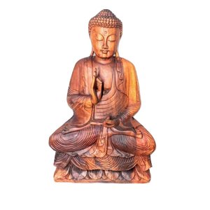 Buda Feito de Madeira 70 Cm Loja da Índia Decorar Zen