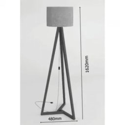Luminaria Piso 1.6 Tripe Integra Finger Abajur Cupula Preta - Ofertamo - 3