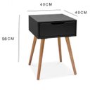Ver imagem 3 de Mesa de Cabeceira 1 Gaveta Retrô Cinza