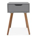 Ver imagem 2 de Mesa de Cabeceira 1 Gaveta Retrô Cinza