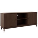 Ver imagem 3 de Rack Ethos F06 para TV 60" 160cm Madeira Maciça 2 Portas Café Lyam Decor