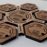 Porta Medalhas Six Majors Marathon - Kit Completo - Hobby Wood - (ref 007-a) Hexa - Sextavado - 4