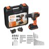 Parafusadeira Furadeira Black e Decker 20V com 80 Acessórios e Caixa Plástica Bivolt BCD704C1KA-BR - 1