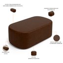 Ver imagem 6 de Cabeceira Cama Box 100cm Lanna com Puff Recamier Doha W01 Couríssimo Marrom - Lyam Decor