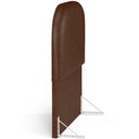 Ver imagem 3 de Cabeceira Cama Box 100cm Lanna com Puff Recamier Doha W01 Couríssimo Marrom - Lyam Decor
