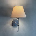 Ver imagem 2 de Kit 2 Arandelas Luminária de Parede Clássico Chumbo com Cúpula Bege Ref 19