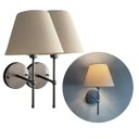 Ver imagem 1 de Kit 2 Arandelas Luminária de Parede Clássico Chumbo com Cúpula Bege Ref 19