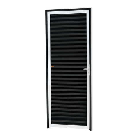 Porta Veneziana Alumínio 80 D.L25 Mix Preto Brimak