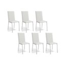 Ver imagem 1 de Cadeira de Cozinha Amsterdã C091 Kit 6 Un Cromada Branco 106