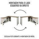 Ver imagem 6 de Conjunto Escritório Home Office 4 Peças Golden A06 Olmo/branco - Mpozenato