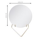 Ver imagem 4 de Espelho Decorativo Circle Mesa Moka / Nude 30cm Redondo