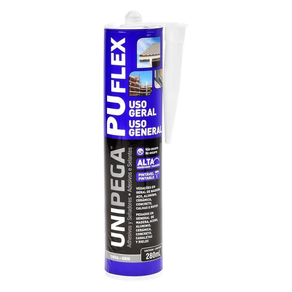 Selante Pu Flex Uso Geral Cinza 280ml - Unipega - 1