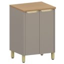 Ver imagem 1 de Balcão para Cozinha 100% MDF 60 cm 2 Portas Lumen Freijó/Cinnamon