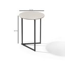 Ver imagem 3 de Kit 2 Mesas Lateral Redonda Jade Pé De Aço Estilo Industrial