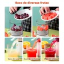 Ver imagem 3 de Espremedor Extrator Suco Laranja Limão Frutas Portatil Usb - Seu Suco na Hora, sem Esforço