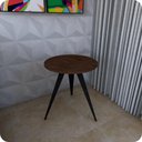 Ver imagem 3 de Mesinha Lateral De Canto Para Sala e Quarto Redonda P.M