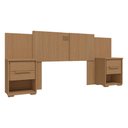 Ver imagem 1 de Cabeceira Casal com Mesa de Cabeceira 2 Gavetas Rimo Angra Carvalho/carvalho
