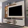Estante Home para TV até 65 Polegadas Ripado com LED e Rodízios Ocean  - 5