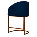 Ver imagem 1 de Poltrona Estilo Banqueta Decorativa Mia Tecido em Suede Base Metal Bronze - Estopar Poltrona Mia Sue