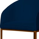 Ver imagem 3 de Poltrona Estilo Banqueta Decorativa Mia Tecido em Suede Base Metal Bronze - Estopar Poltrona Mia Sue