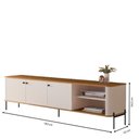 Ver imagem 3 de Rack para TV Rack Aurélia para TV 70 Polegadas 183cm MDF Off White Bechara Móveis