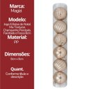 Ver mais imagens de Kit 6 Bolas de Natal Champanhe 8cm Mix Perolada Fosca e Facetada Prime