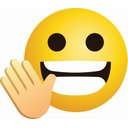 Ver imagem 1 de Adesivo de Parede Emoji Saudação