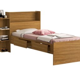Cama Solteiro Baú com 2 Gavetas Isa - 2