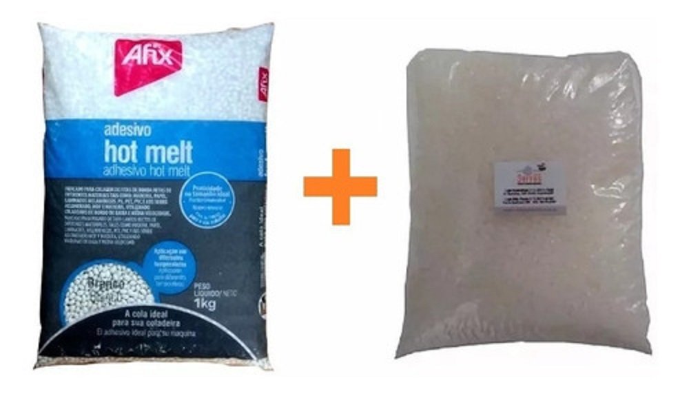 Cola Hotmelt para 140-190º Incolor / Branca 4Kg+4Kg - 1