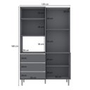 Ver imagem 4 de Armário para Cozinha Kit Livia 120 Cm Cinza Fosco - Ajl