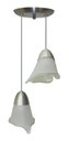 Ver imagem 3 de Luminária Pendente Duplo Com 02 Vidros Modelo Tulipa Flor - 02 Juntos na mesma base