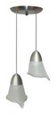 Ver imagem 1 de Luminária Pendente Duplo Com 02 Vidros Modelo Tulipa Flor - 02 Juntos na mesma base