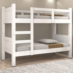 Beliche Porto Solteiro Mdf Resistente Escada Grade Proteção:branco - 4