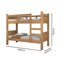 Beliche Porto Solteiro Mdf Resistente Escada Grade Proteção:branco - 3