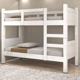 Beliche Porto Solteiro Mdf Resistente Escada Grade Proteção:branco - 1
