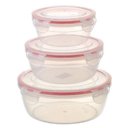 Ver imagem 1 de Kit 3 Potes Herméticos Redondos com Tampa de Silicone