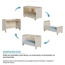 Ver imagem 4 de Berço Minicama 4 em 1 Americano 100% MDF Levy Espresso Móveis Bege/Off-White/Amêndoa