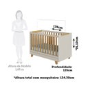 Ver imagem 3 de Berço Minicama 4 em 1 Americano 100% MDF Levy Espresso Móveis Bege/Off-White/Amêndoa