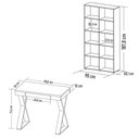 Ver imagem 4 de Mesa Escrivaninha 90cm Veneti e Estante Livreiro 90x187cm Lean A06 Branco - Mpozenato