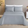 Conjunto Cama Casal Queen Size Dubai Colcha Billy 200 Fio Toque De Seda:CINZA - 1