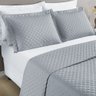 Conjunto Cama Casal Queen Size Dubai Colcha Billy 200 Fio Toque De Seda:CINZA - 3