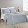 Conjunto Cama Casal Queen Size Dubai Colcha Billy 200 Fio Toque De Seda:CINZA - 2