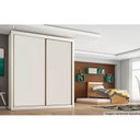 Ver imagem 3 de Guarda Roupa 2 Portas de Correr e 4 Gavetas Zurique Peroba/Off White/Peroba - Europa