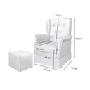 Ver imagem 3 de Poltrona de Amamentação Balanço e Puff Letícia