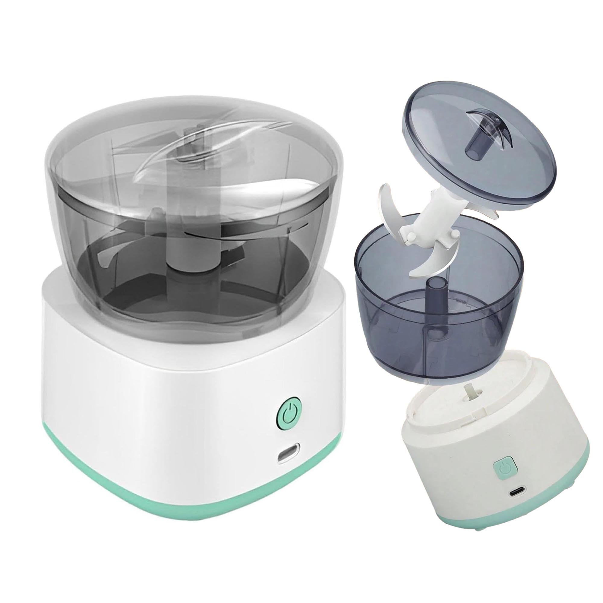 Processador de Alimentos 2 em 1 Mini Elétrico Picador Portátil Multiprocessador Triturador de Alho G