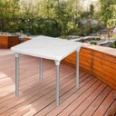 Ver imagem 4 de Mesa Plástica Quadrada com Pé em Alumínio Desmontável Cores